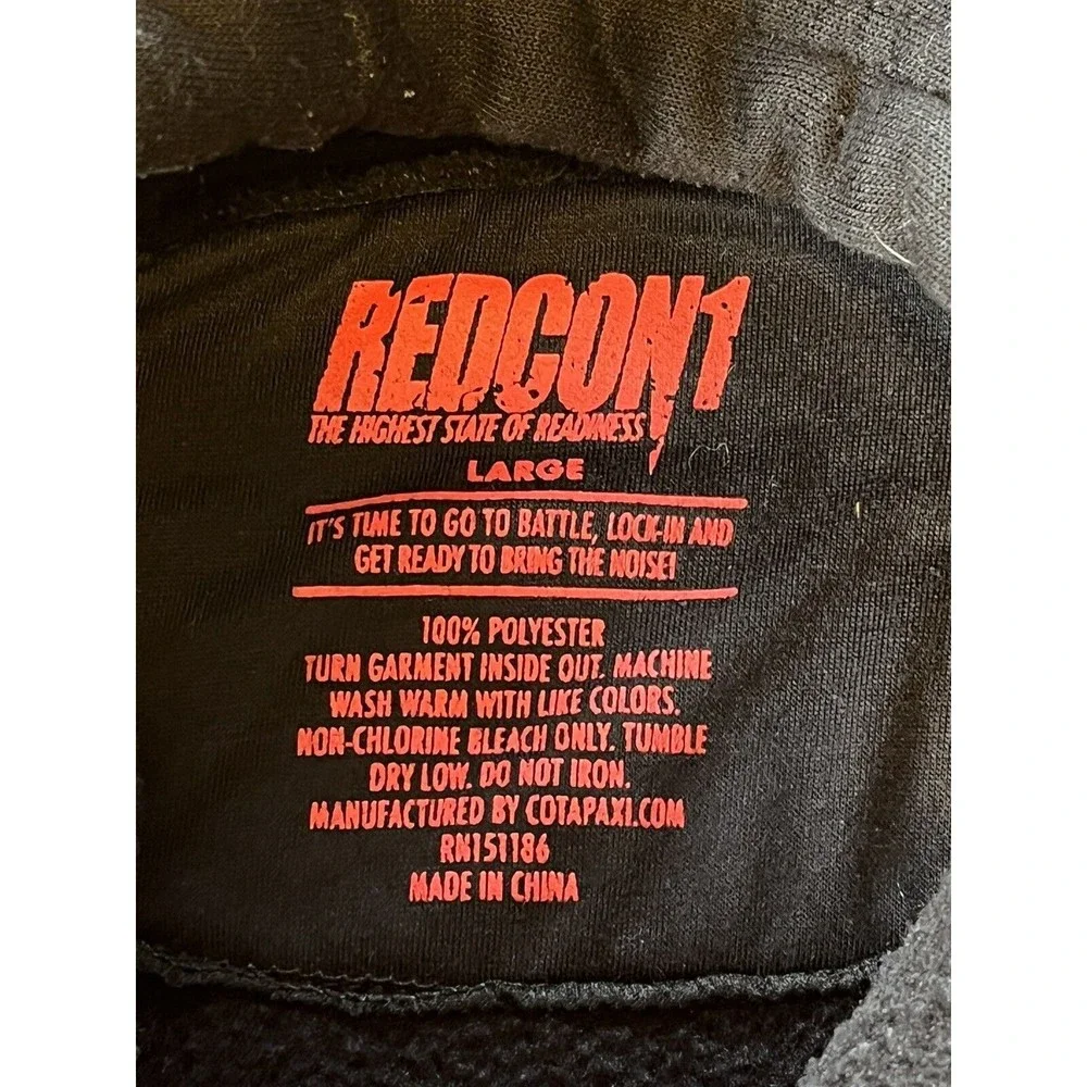 REDCON 1 Highest State Of Readiness Black/Red Gym‎ Sweatshirt/Hoodie Mens Large